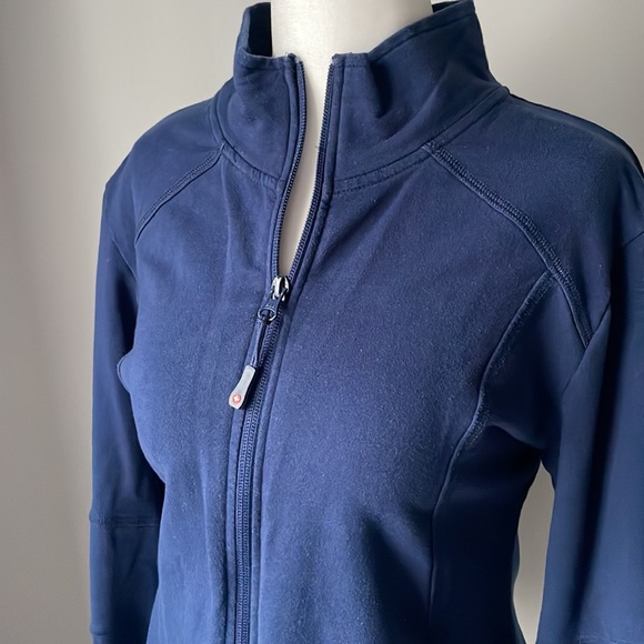 White Cross Blue Scrub Jacket - Picture 2 of 6